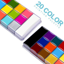 20 Colors Face Painting - Face Body Paint Palette Kit for Adult/Professional Tattoo Painting Art, Halloween Party Cosplay Makeup Fancy Dress Adult Painting