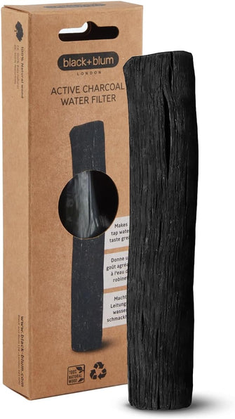 Black+Blum Charcoal Water Filter Hydration, Old Japanese Tradition, Lasts 6 Months, Natural Wood, Brown