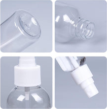 ACTTGGJ 8 Pcs Spray Bottles 100ml Small Empty Clear Fine Mist Travel Plastic Atomiser Bottle Set Refillable Liquid Containers Funnels and Labels Make-up Cosmetic Hair (ACTTGGJ)