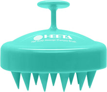 HEETA Scalp Massager, Silicone Scalp Brush Ergonomic Scalp Scrubber Easy to Use Shampoo Brush for Hair Growth, Green