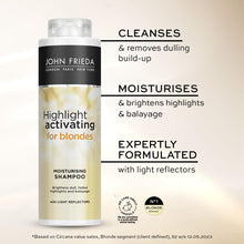 John Frieda Sheer Blonde Highlight Activating Moisturising Shampoo for Blonde Hair 500 ml