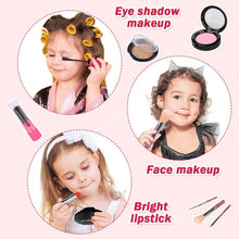INSPIMYST Pretend Makeup Toy Set - 22 PCS Safe Non-Toxic Fake Make Up Set Cosmetic Beauty Kit Role Play Gift for Little Girls Kids Children Age 3 4 5