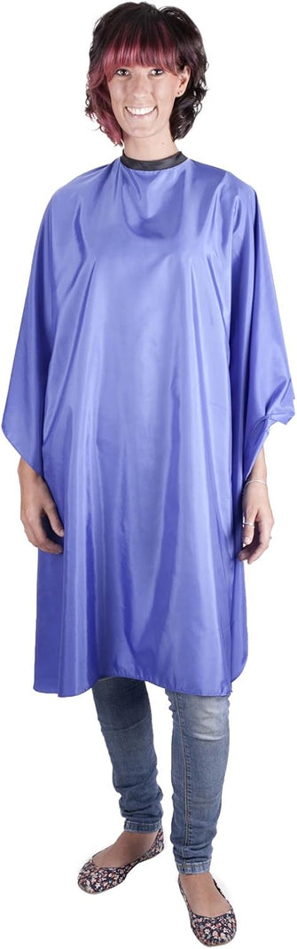 Kobe Professional Blue Sleeveless Hairdressing Gown - Water-Repellent - Adjustable Neck