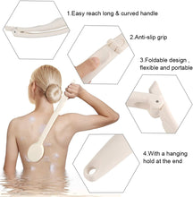 LFJ Long Handled Sponge, Dry Body Brush Bathing Accessories Back Cream Applicator