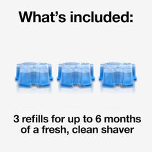 Braun Clean and Renew Electric Shaver Cleaning Cartridges, Hygienically Cleans, Removing Residual Hair & Skin Particles, 3 Pack, Lemon Fresh