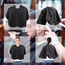 LOPHE Hairdressing Cape, Black Waterproof Salon Hair Cutting Cape for Women Men Kids, Hair Dye Cape Hair Cutting Shawl Short Barber Cape, Makeup Apron For Salon Home