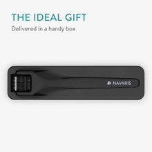 Navaris Beard Roller - Facial Hair Growth Grooming Tool for Men Face Hairs Derma Regrowth - Dermaroller for Mens Facial Hairs with Storage Box