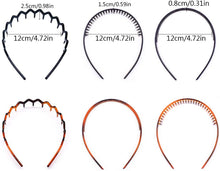 6 Pieces Teeth Headband Plastic Comb Hairband Hair Hoop Sharks Tooth Hair Comb Zigzag Fashion Headwear for Women Girls Non-breakable Material 3 Styles and 2 Colors