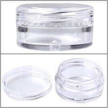 kuou 50 Pcs Empty Plastic Cosmetic Jars, 5ml Sample Containers Pots Bottles with Clear Lids