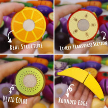 Airlab Wooden Play Food for Kids Kitchen Cutting Fruits Toys for Toddlers Pretend Vegetables Gift for Boys Girls Educational Toys