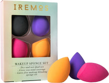 Iremos beauty blenders, premium quality makeup sponges for an airbrushed finish, foundation sponge for liquids and creams, 4 pack beauty blender set, latex free