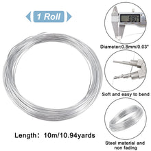 PH PandaHall 20 Gauge 32.8ft Aluminum Craft Wire, 0.8mm Silver Wire Modelling Wire Jewellery Wire Bendy Wire for Crafts Hairbands DIY Jewellery Making Thin Wire for Sculpting Bike Modelling