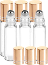 JamHooDirect 10ml Essential Oils Roller Bottles, Empty Refillable Transparent Glass Roll on Bottles with 1 Opener & 1 Dropper, Perfect for Aromatherapy, Fragrance, Perfume (6Pcs)