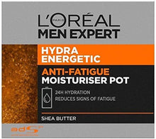 L'Oral Men Expert Hydra Energetic Intensive 24hr Hydration Daily Moisturiser Face Cream Men 50 Ml