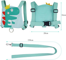 Aomig Baby Reins, Baby Walking Reins and Toddler Safety Harness, Dinosaur Baby Reins Safety Leash for Toddlers Boys and Girls (Green)