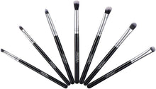 Eye Makeup Brush Set by Impora London. Includes - Eyeshadow Brushes, Blending Brush, Pencil Brush, Eyeliner Brush & more [7 Brushes + Metal Case]. Perfect for Travel