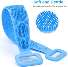 KOKSI Silicone Body Scrubber - Scrub Brush for Back, Shower, Massages, Cleans, Exfoliates and Invigorates