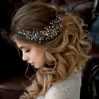 Handmadejewelrylady Wedding Bridal Crystal Rhinestones Headband Hair Vine Headpiece Women Evening Party Hair Accessories