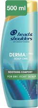 Head And Shoulders Anti Dandruff Shampoo DERMAXPRO Dry Scalp Shampoo For Dry & Itchy Scalp Treatment, Itchy Scalp Shampoo, Clinically Proven & Dermatologically Tested, VALUE PACK, 500ml