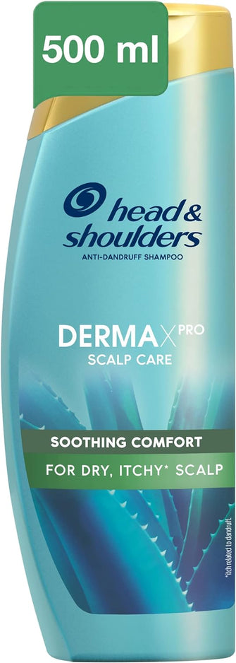 Head And Shoulders Anti Dandruff Shampoo DERMAXPRO Dry Scalp Shampoo For Dry & Itchy Scalp Treatment, Itchy Scalp Shampoo, Clinically Proven & Dermatologically Tested, VALUE PACK, 500ml