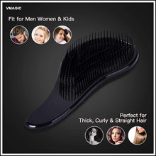 Detangling Brush - glide the Detangler Brush through Tangled hair - Best Brush/Comb for Women, Girls, Men & Boys - Use in Wet and Dry Hair (G-Black)