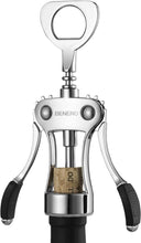 Corkscrew Bottle Opener, Beneno Premium Corkscrews Wine Bottle Opener with Multifunctional Corks and Caps Bottle Opener, Silver