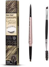 HeyBeauty Eyebrow Pencil with Brow Brush, Double Ended Eyebrow Pen, Automatic Makeup Cosmetic Tool (Dark brown)