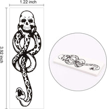 Konsait 20Sheets Dark Mark Death Eater Tattoos, Dark Mark Mamba Skull Fake temporary Tattoos for Adults Kids Halloween Cosplay/Costume Tattoo Accessories Halloween Party Favors Supplies Gift