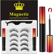 Magnetic Eyelashes, 2 Tubes of Magnetic Eyeliner and Magnetic Eyelash Kit , Natural Look & Reusable magnetic lashes - [5 Pairs]