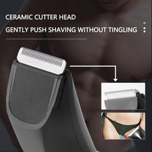 KEMEI 3208 Body Hair Trimmer, Electric Groin Trimmers for Men, Replaceable Electric Cordless Ball Hair Trimmer Shaver, Multi-Function Body Groomer Set Pubic Trimmers with Washable Blade