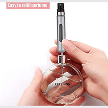 Frostine Perfume Atomizer Refillable, 8 ml Refillable Atomiser Perfume Spray Bottle Mini Underfill Empty Travel Bottle Clear Visual Container Bottle Set of 2 (2  8ml J249)