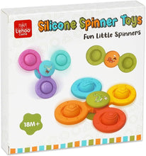 Lehoo Castle Suction Cup Spinner Toys, All Silicone Bath Toys, Baby Sensory Toys, Fidget Spinner Toys with Suction 3 Pcs, Baby Travel Toys for Toddler 1-3