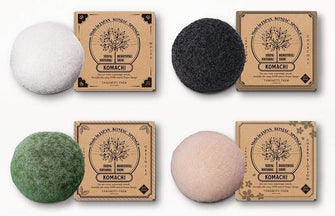 KOMACHI Konjac Sponge  White 100% Natural  Made in Japan