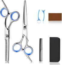 Hairdressing ScissorsProfessional Haircut Scissor Barber/Salon Scissors Thinning Shears Hair Cutting Teeth Scissors Stainless Steel Hair Cutting Scissor for Women, Men, Children and Pets Home/Salon