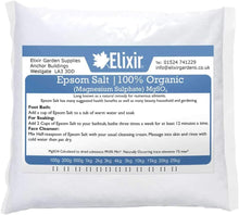 Elixir Gardens 100% BP FCC Food Medical Grade Organic Epsom Salts Various Sizes 200g-25kg  20kg