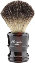 Haryali London Mens Shaving Brush with Pure Black Badger Hair Brush with Resin Handle for Beard, Mustache and Facial Hair Wet Shave