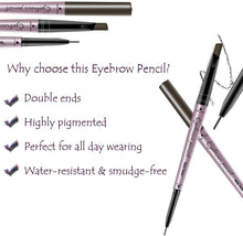 HeyBeauty Eyebrow Pencil with Brow Brush, Double Ended Eyebrow Pen, Automatic Makeup Cosmetic Tool (Dark brown)