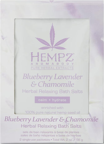 Hempz Aromabody Blueberry Lavender and Chamomile Herbal Relaxing Bath Salts For Unisex 2 x 1 oz Bath Salt