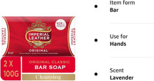 Imperial Leather Bar Soap Original Classic Cleansing Bar, Gentle Skin Care, Bulk Buy, Pack of 9 x 2 bars (total 18 bars)