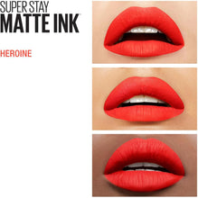 Maybelline Superstay Matte Ink Longlasting Liquid, Orange Red Lipstick, Up to 12 Hour Wear, Non Drying, 25 Heroine
