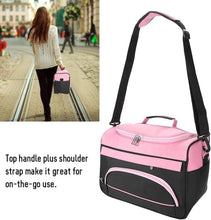 Hairdresser Bag - Large Capacity Hairdressers Makeup Tool Hair Equipment Hairdressing Carrying Bags with Shoulder Strap for Travel Storage(Rose Pink)