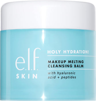 e.l.f. Holy Hydration! Makeup Melting Cleansing Balm, Face Cleanser & Makeup Remover, Infused with Hyaluronic Acid to Hydrate Skin, 2 Oz