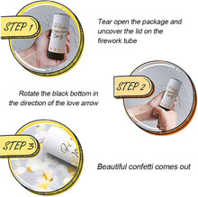 DEARLIVES 6 Pcs White Confetti Cannons, Biodegradable Confetti Wedding Party Poppers 11cm with Twisting Black Turntable to Left for Graduation Bridal Anniversary New Year Celebration Supplies