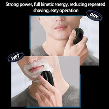 Mini Shave Portable Electric Shaver Mens USB Rechargeable Electric Shaver with Replaceable and Removable Razor Head (Silver)