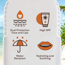 Malibu Sun Duo Pack, SPF 50 Face Cream Sunscreen and SPF 30 Lip Balm Protection, Water Resistant, 2 Piece, 40ml and 5g