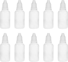 JJPRIME 10pcs Empty Plastic Squeezable Dropper Bottle  Water Liquid Eye Drops  Squeezy Bottles  Refillable Bottles Containers Portable Travel Set (50ml/1.7oz), White