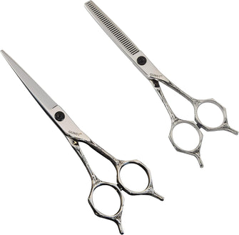 GUNST Hairdressing Scissors Set 5.5 Inches with Fine Handles Floral Pattern