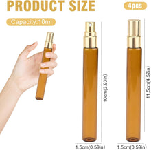 Larfraecy Travel Perfume Bottle 6 PCS Empty Amber Glass Spray Bottles 10ML Perfume Atomiser Refillable Makeup Water Perfume Cosmetic Sample Packing Storage Container for Women and Men