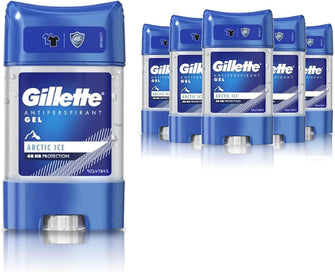 Gillette Antiperspirant Deodorant Gel For Men, 420 ml (70 ml x 6), 48-Hour Invisible Sweat and Odour Protection, Artic Ice