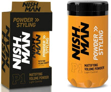 NISHMAN Hair Styling Powder Men, 20 gr  Light Control  Natural Matte Look  Hair Volume Powder  Hair Texture Powder Wax  Texturising, Volumising Hair Powder Men (Pack of 2, Light Control)
